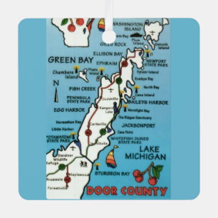 Landkreis Wisconsin Ornament Aus Metall