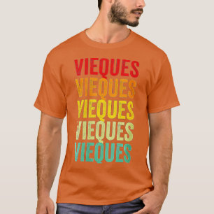 Landkreis "Womens Vieques" Puerto Rico Rainbow Tex T-Shirt