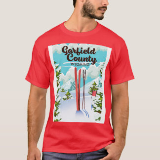 Landkreis Wyoming Ski Poster T-Shirt