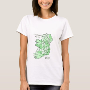 Landkreise der Irland-Karten-T - Shirts