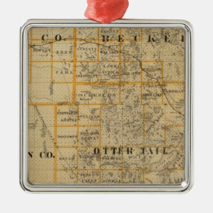 Landkreise des Lehms, Wilkin, Becker, Minnesota Ornament Aus Metall
