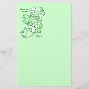 Landkreise von Irland-Karte Briefpapier
