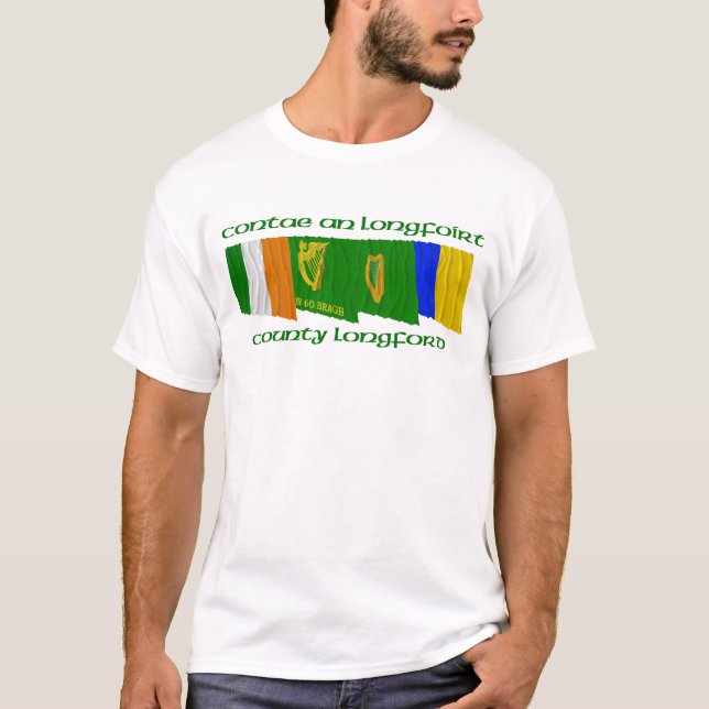 Landkreislongford-Flaggen T-Shirt (Vorderseite)