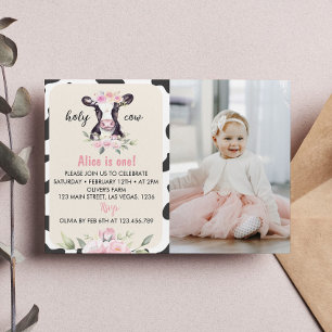Landkühe Einladung zum ersten Geburtstag Foto