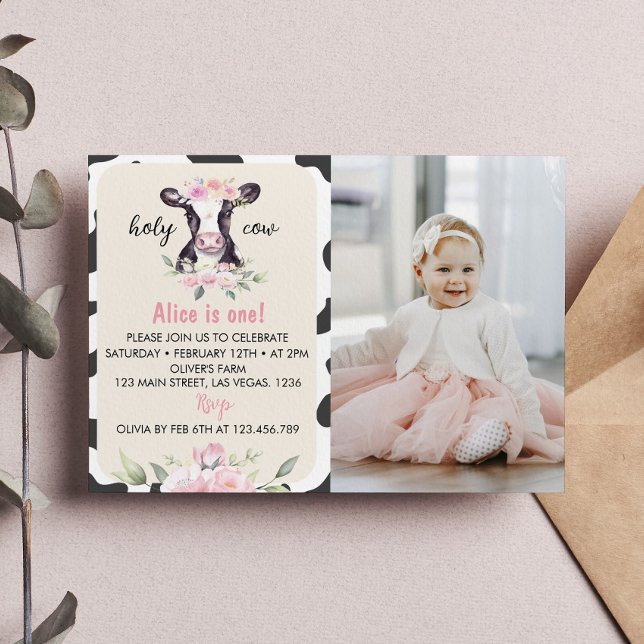 Landkühe Einladung zum ersten Geburtstag Foto (Von Creator hochgeladen)