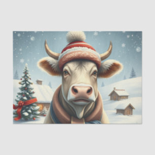 Landkühe in Preppy Winter Attraktion und Hat Winte Seidenpapier