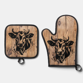 Landkühe Ofenhandschuh & Topflappen-Set
