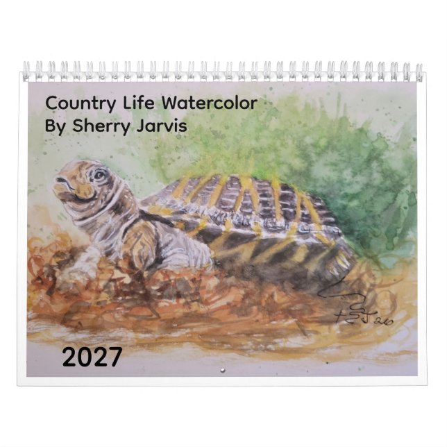 Landleben Aquarell von Sherry Kalender (Titelbild)