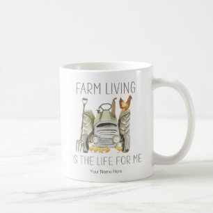 Landleben ist das Leben, das ich will Wasserfarben Kaffeetasse