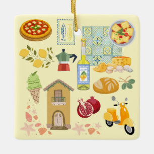 Landleben Italien Keramikornament