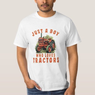Landleben Junge, der Traktoren liebt T-Shirt