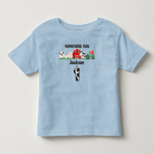 Landleben Spaß 1. Geburtstag Bauernhof-Tier-Geburt Kleinkind T-shirt