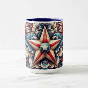 ländlich/antik USA/patriotisch Tasse