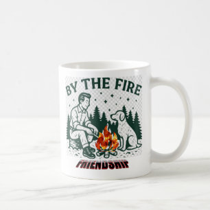 Ländlich durch die Freundschaft am Lagerfeuer Kaffeetasse
