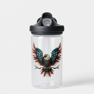 Ländlich patriotischer amerikanischer/USA Weißkopf Trinkflasche