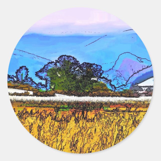 LÄNDLICH RUNDER AUFKLEBER (Vorderseite)