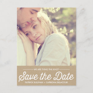 LANDLICH RUSTIKAL FOTO SAVE THE DATE POSTKARTE