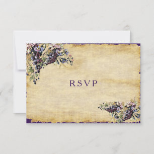 Ländlich rustikal, Weinberg, Individuelle Hochzeit RSVP Karte