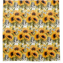 Ländliche Americana-Sonnenblumen-Duschvorhänge Duschvorhang