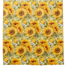 Ländliche Americana-Sonnenblumen-Duschvorhänge