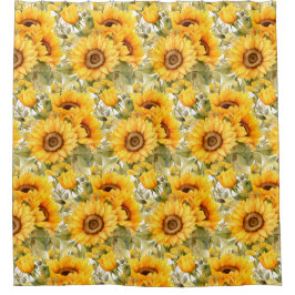 Ländliche Americana-Sonnenblumen-Duschvorhänge Duschvorhang