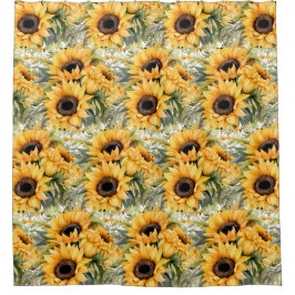 Ländliche Americana-Sonnenblumen-Duschvorhänge Duschvorhang