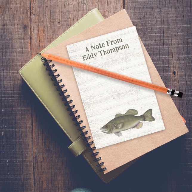 Ländliche Angelnotizen mit Personalisierung Post-it Klebezettel (Custom Personalized Fish Sticky Post it Notes)