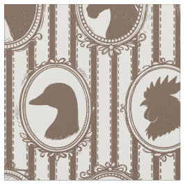 Ländliche Bauernhoftiersilhouette Scheune - Mocha Stoff