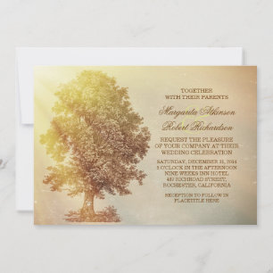 ländliche Baum-Hochzeitseinladungen Einladung