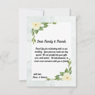 Ländliche Blumen & Minimalistische Dankeskarten Dankeskarte