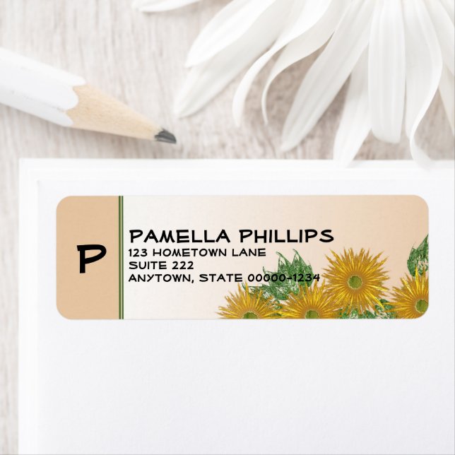 Ländliche Blumenkunst Initiale personalisiert (Insitu)
