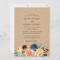 Ländliche Botanische Blumen Hochzeit