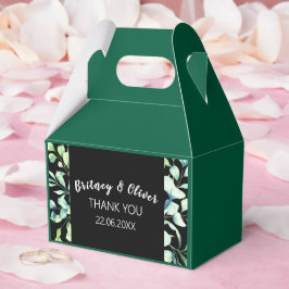Ländliche botanische Eukalyptus-Grünzeug-Hochzeit Geschenkschachtel