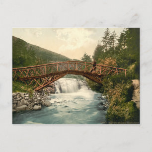 Ländliche Brücke in Glenariff. Co. Antrim, Irland Postkarte