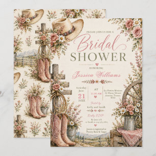 Ländliche Country-Braut- Shower-Einladung Einladung