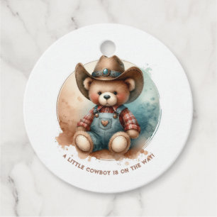 Ländliche Cowboy-Baby-Party Geschenkanhänger