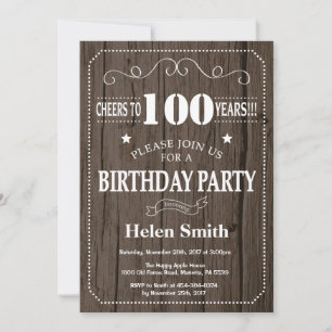 Ländliche Einladung zum 100. Geburtstag