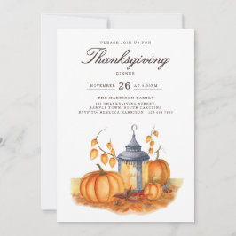Ländliche Einladung zum Thanksgiving-Dinner mit Kü