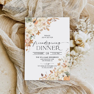 Ländliche Einladung zum Thanksgiving-Dinner mit Kü