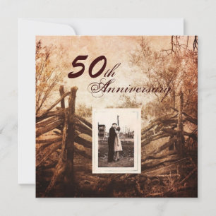 ländliche Farm zum 50. Hochzeitstag Einladung