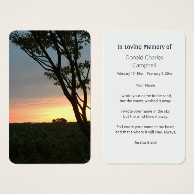 Ländliche Felder Sunset (Vorne & Hinten)