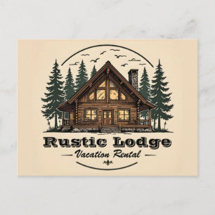 Ländliche Ferienhaus-Vermietung Postkarte
