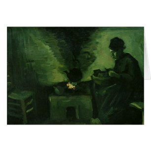 Ländliche Frau Vincent van Goghs   durch den Herd