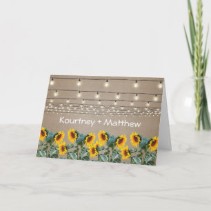 Ländliche Garten-Sonnenblumen-Abendempfang Einladung
