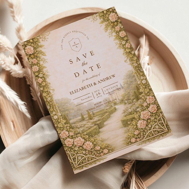 Ländliche Garten-Weingut-Hochzeit Save The Date (Von Creator hochgeladen)