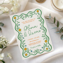 Ländliche Garten-Wildblumen-Wild-Hochzeitseinladun