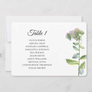 Ländliche Gartenblumen. Hochzeitssitzordnung Einladung