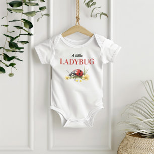 Ländliche Gartendaisy Kleine Marienkäfer Baby Show Strampler