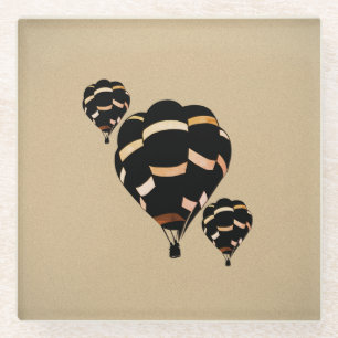 Ländliche Heißluftballons Glasuntersetzer