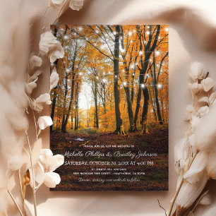 Ländliche Herbst-Hochzeit im Wald Einladung